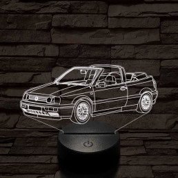 Volkswagen Golf 3 cabrio 7 színű 3D led lámpa