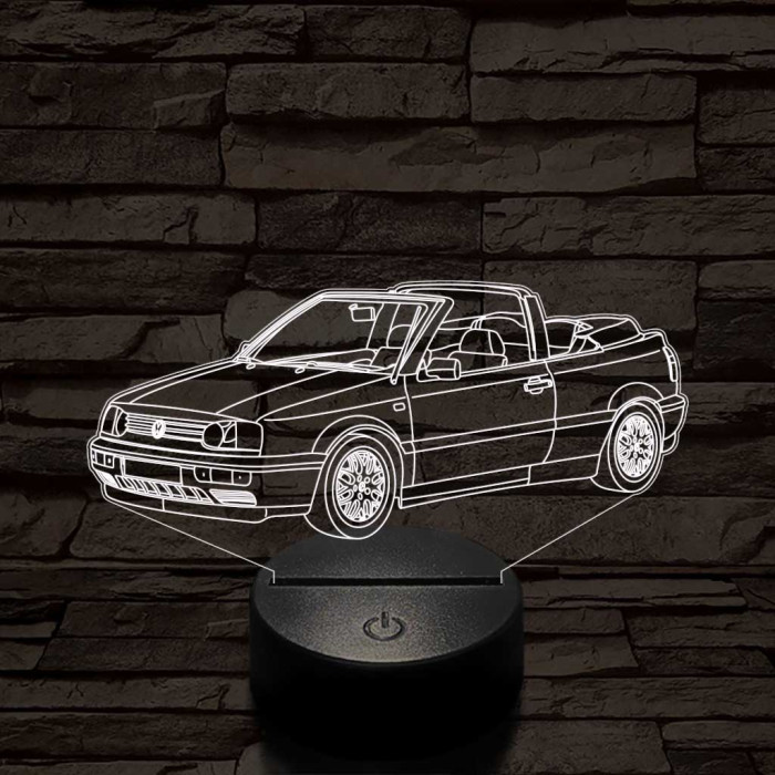 Volkswagen Golf 3 cabrio 7 színű 3D led lámpa
