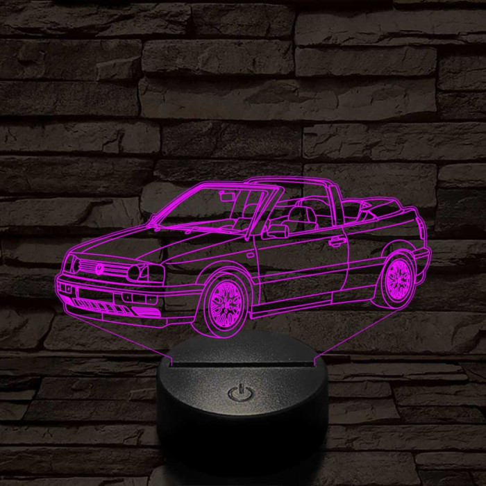 Volkswagen Golf 3 cabrio 7 színű 3D led lámpa