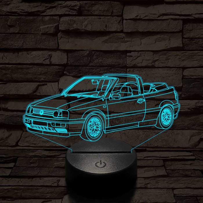Volkswagen Golf 3 cabrio 7 színű 3D led lámpa