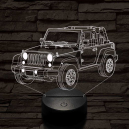 Jeep Wrangler Willis 7 színű 3D led lámpa