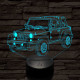 Jeep Wrangler Willis 7 színű 3D led lámpa