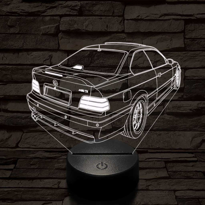 BMW E36 7 színű 3D led lámpa
