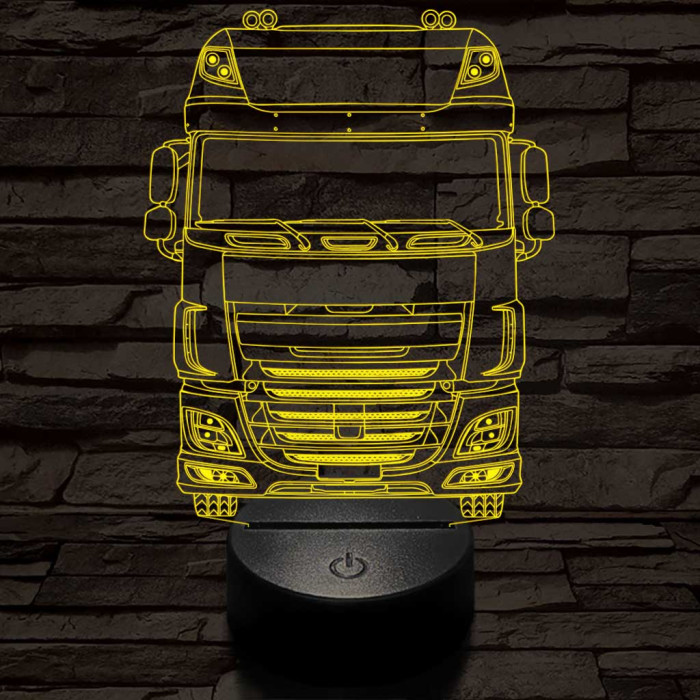 Kamion DAF 7 színű 3D led lámpa