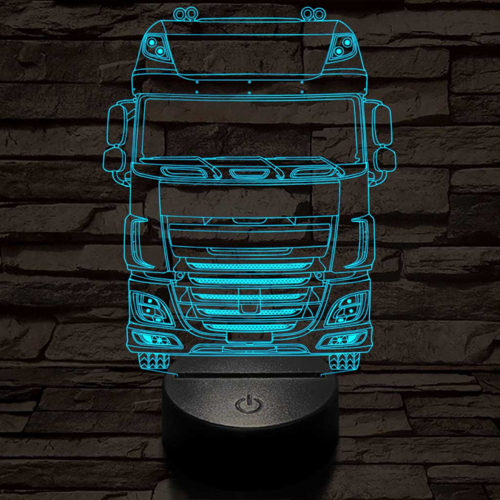 Kamion DAF 7 színű 3D led lámpa
