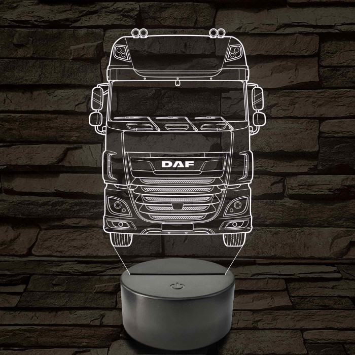 Kamion DAF 7 színű 3D led lámpa