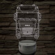 Kamion DAF 7 színű 3D led lámpa
