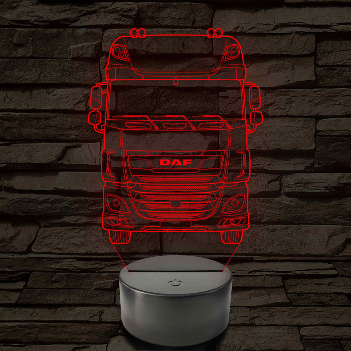 Kamion DAF 7 színű 3D led lámpa