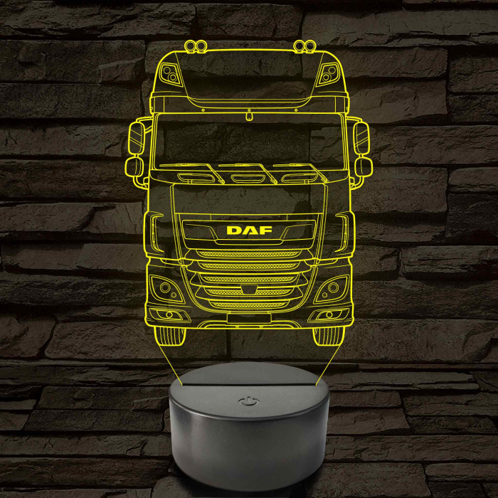 Kamion DAF 7 színű 3D led lámpa