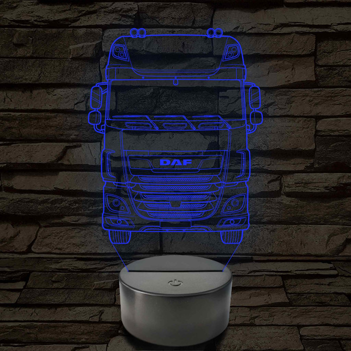 Kamion DAF 7 színű 3D led lámpa