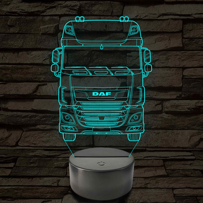 Kamion DAF 7 színű 3D led lámpa