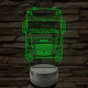 Kamion DAF 7 színű 3D led lámpa