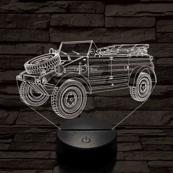Volkswagen kétéltű gyalogsági jármű 7 színű 3D led lámpa