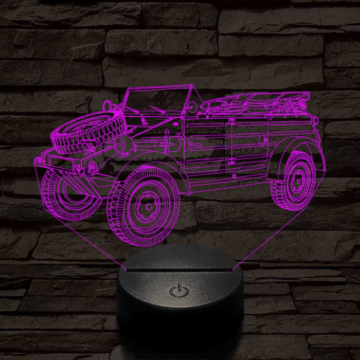Volkswagen kétéltű gyalogsági jármű 7 színű 3D led lámpa