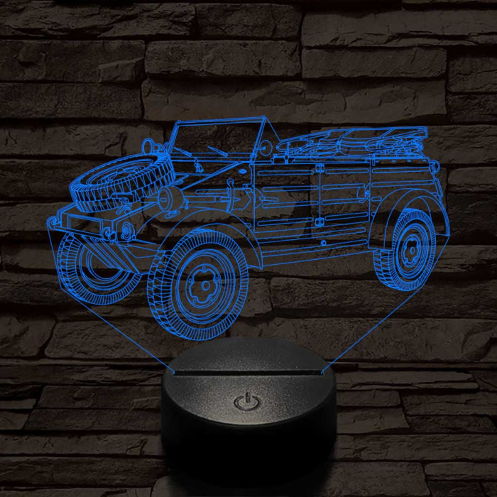 Volkswagen kétéltű gyalogsági jármű 7 színű 3D led lámpa