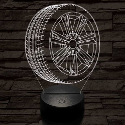Abroncs felnivel 4 7 színű  3D led lámpa
