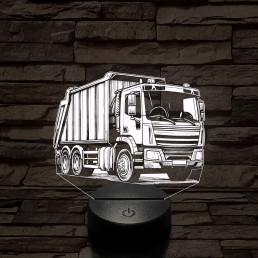 Kukásautó jobb 7 színű 3D led lámpa