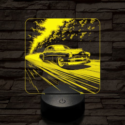 Old Timer gyöngyszem autó 7 színű valósághű 3D led lámpa