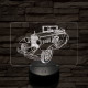 Történelmi autó 7 színű  3D led lámpa