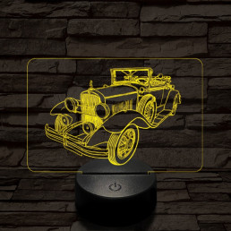 Történelmi autó 7 színű  3D led lámpa