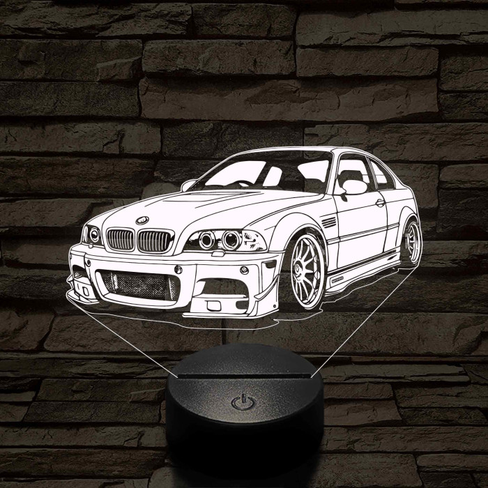 BMW M3 E46 7 színű 3D led lámpa