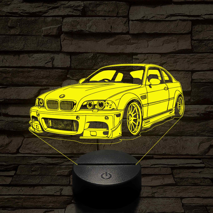 BMW M3 E46 7 színű 3D led lámpa