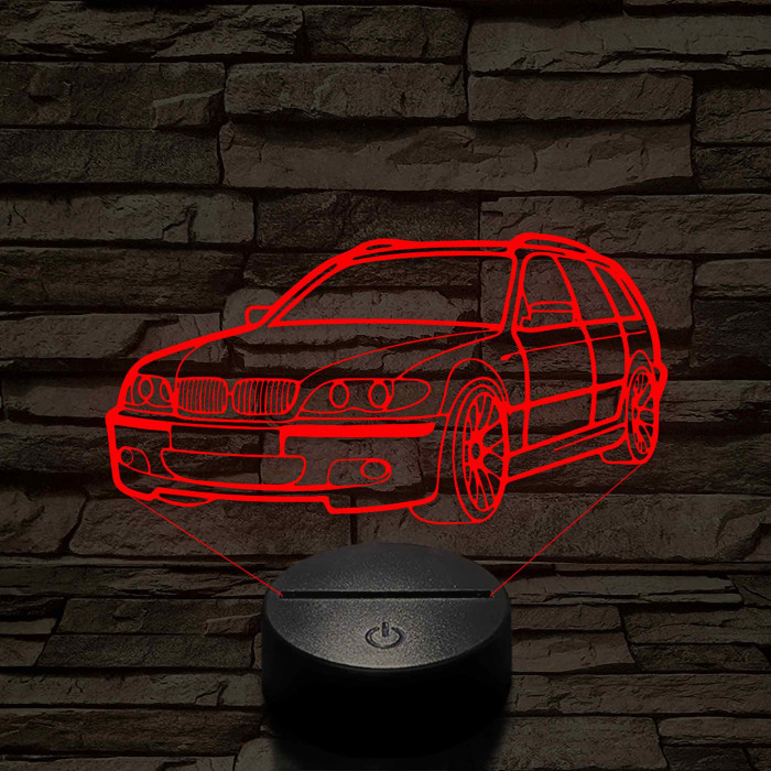 BMW 3 E46 Kombi 7 színű 3D led lámpa