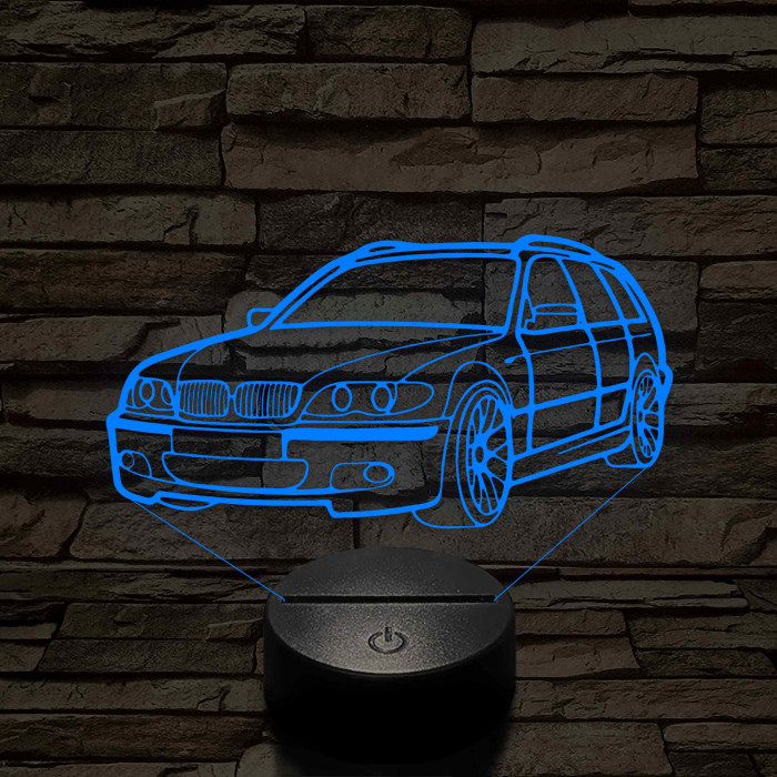 BMW 3 E46 Kombi 7 színű 3D led lámpa