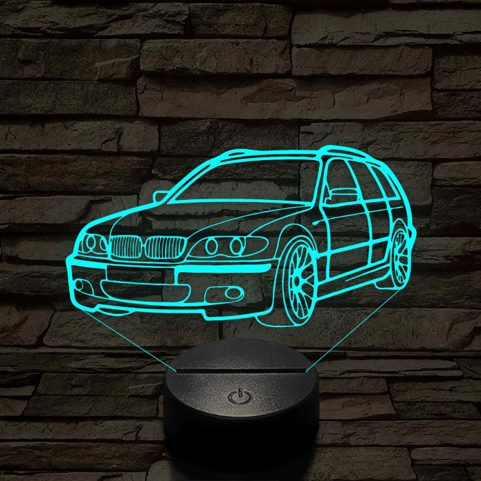 BMW 3 E46 Kombi 7 színű 3D led lámpa
