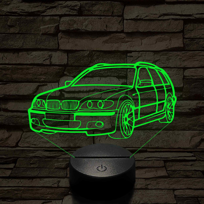 BMW 3 E46 Kombi 7 színű 3D led lámpa