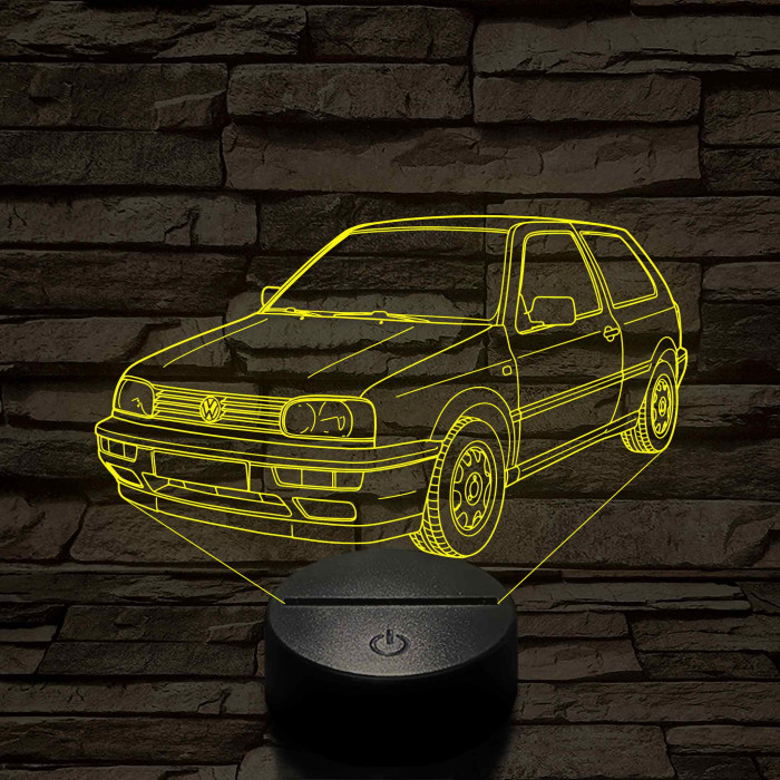 VW Golf MK3  7 színű 3D led lámpa