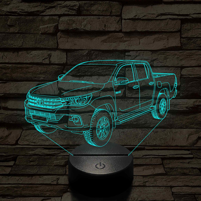 Toyota Hilux 7 színű 3D led lámpa