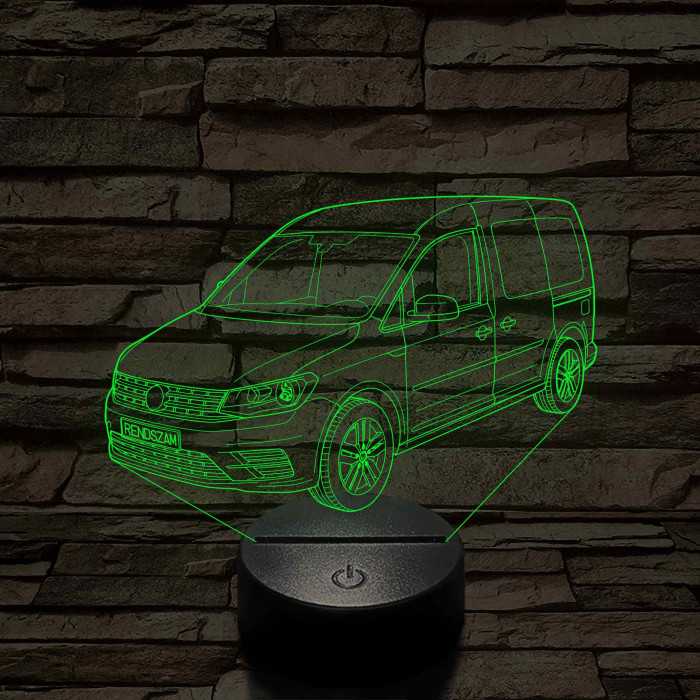 VW Caddy  7 színű 3D led lámpa
