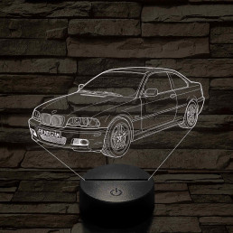 Klasszikus Coupé 2002-es 7 színű 3D led lámpa