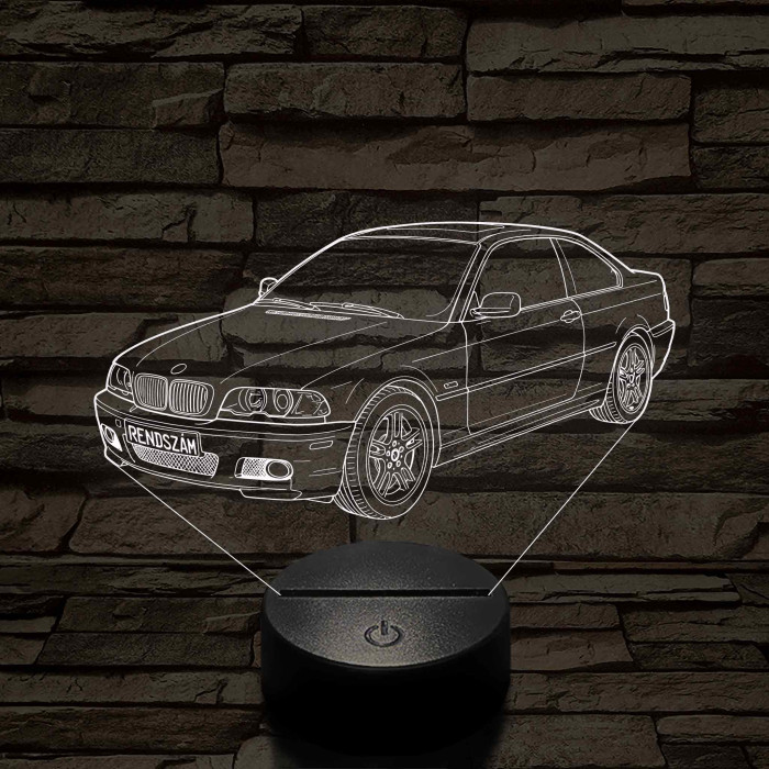 Klasszikus Coupé 2002-es 7 színű 3D led lámpa