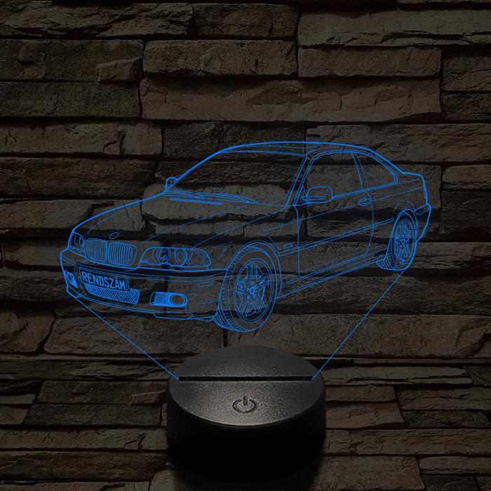 Klasszikus Coupé 2002-es 7 színű 3D led lámpa