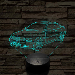 Klasszikus Coupé 2002-es 7 színű 3D led lámpa
