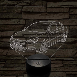 2010-es Szedán Modell 7 színű 3D led lámpa