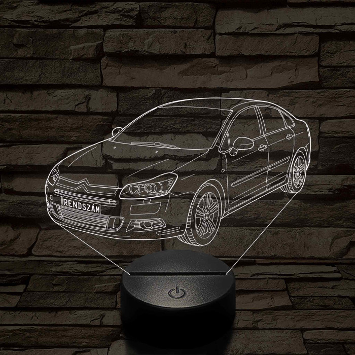2010-es Szedán Modell 7 színű 3D led lámpa
