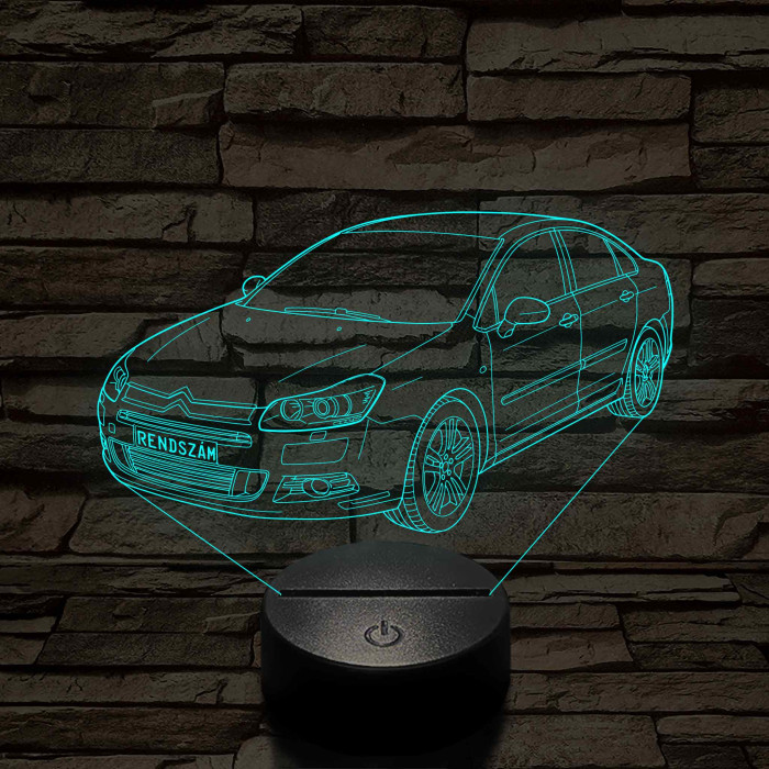 2010-es Szedán Modell 7 színű 3D led lámpa