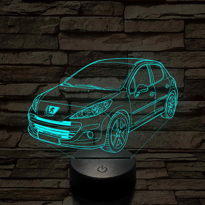 Peugeot 207 LED Lámpa – Egyedi rendszámmal gravírozható