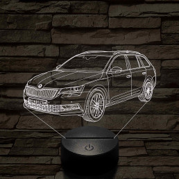 Skoda Octavia Combi LED Lámpa – Egyedi rendszámmal gravírozható