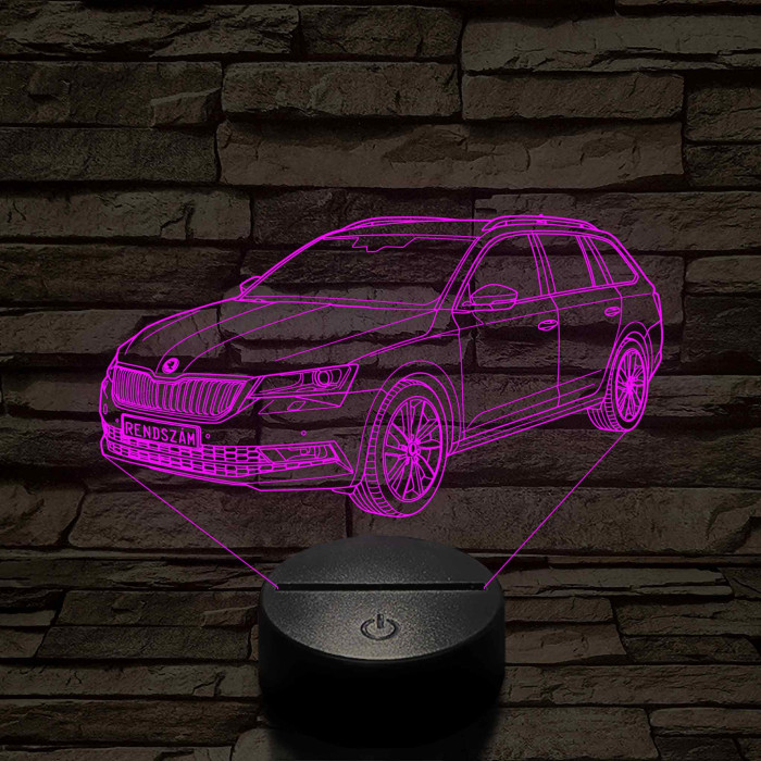Skoda Octavia Combi LED Lámpa – Egyedi rendszámmal gravírozható
