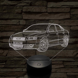 Audi A4 B6 (sedan)– 7 színű, színváltós 3D LED lámpa