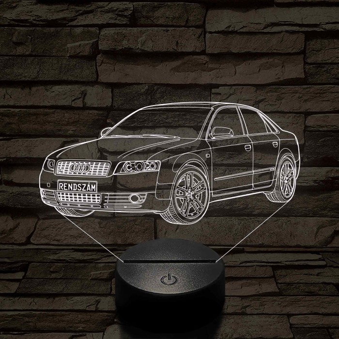 Audi A4 B6 (sedan)– 7 színű, színváltós 3D LED lámpa