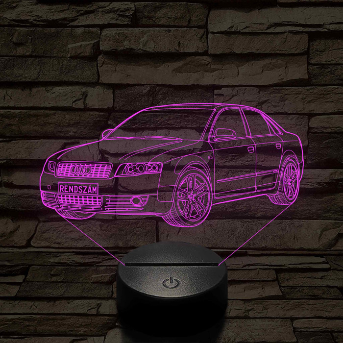 Audi A4 B6 (sedan)– 7 színű, színváltós 3D LED lámpa