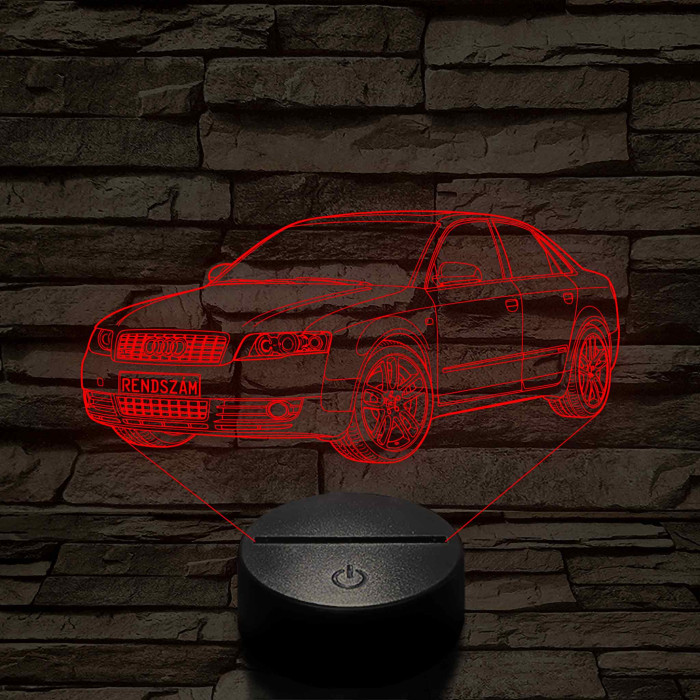 Audi A4 B6 (sedan)– 7 színű, színváltós 3D LED lámpa