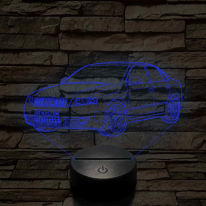 Audi A4 B6 (sedan)– 7 színű, színváltós 3D LED lámpa