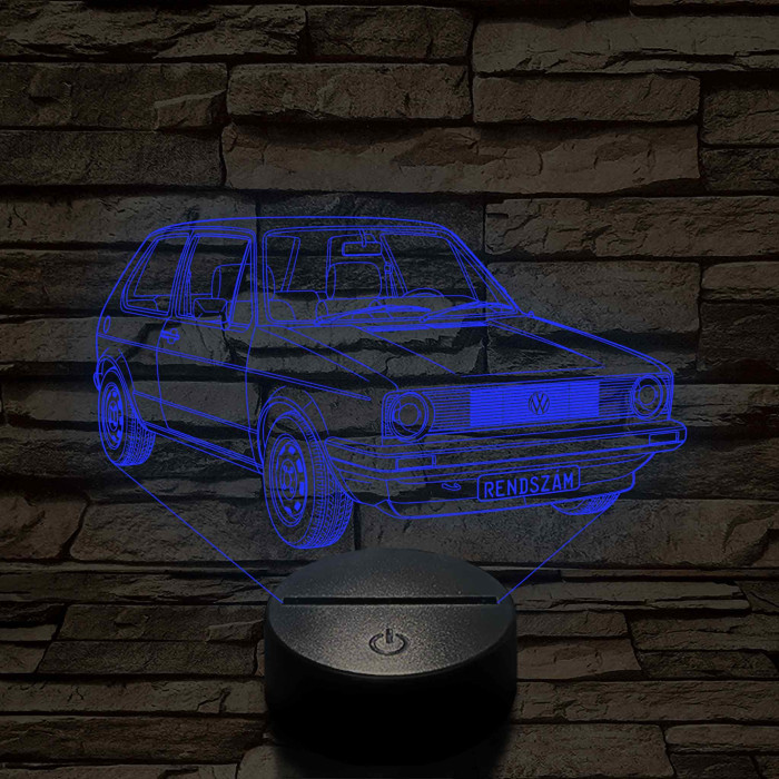 Volkswagen Golf 1 kereklámpás –  7 színű, színváltós 3D LED lámpa