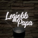 Legjobb Papa - 7 színű 3D led lámpa